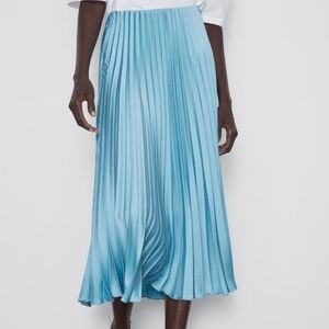Zara Pleated Skirt (Blue)